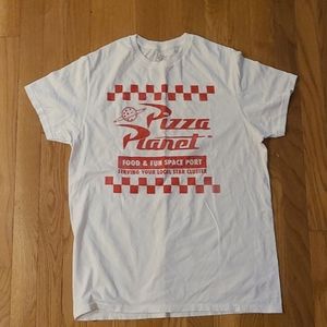 NEVER WORN White Toy Story Pizza Planet Tee Shirt